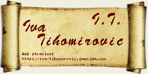 Iva Tihomirović vizit kartica